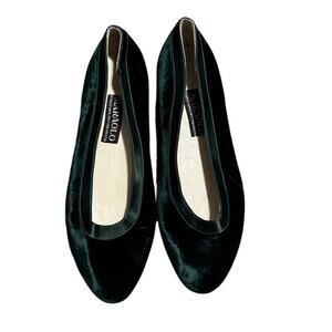 Vintage Maraolo Italian Velvet Flats- Handmade in Italy -Size 37.5 (US 7.5)